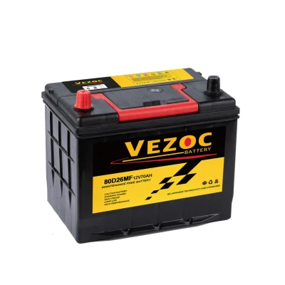 Batteria per auto N70-80d26 ad alto CCA a lungo termine Batteria per auto 12V70an