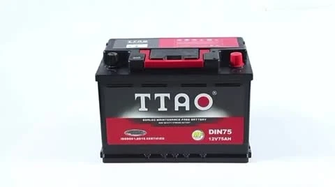 Batteria per auto DIN75 di alta qualità, esente da manutenzione e di lunga durata